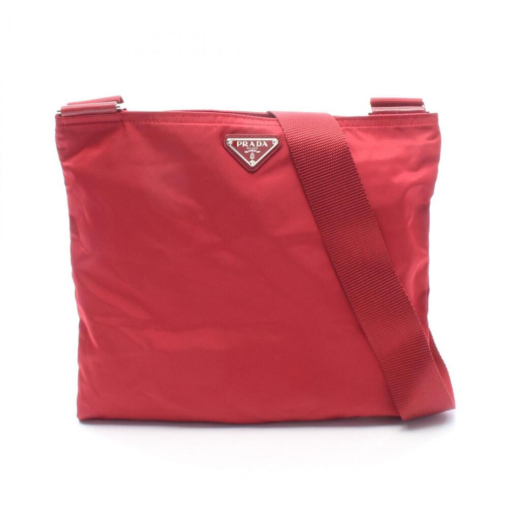 PRADA Red Leather Shoulder Bag - Picture 1 of 6